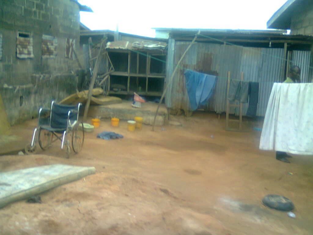 Where African orphans live: the courtyard of Heaven's Nest orphanage in Nigeria, 2010